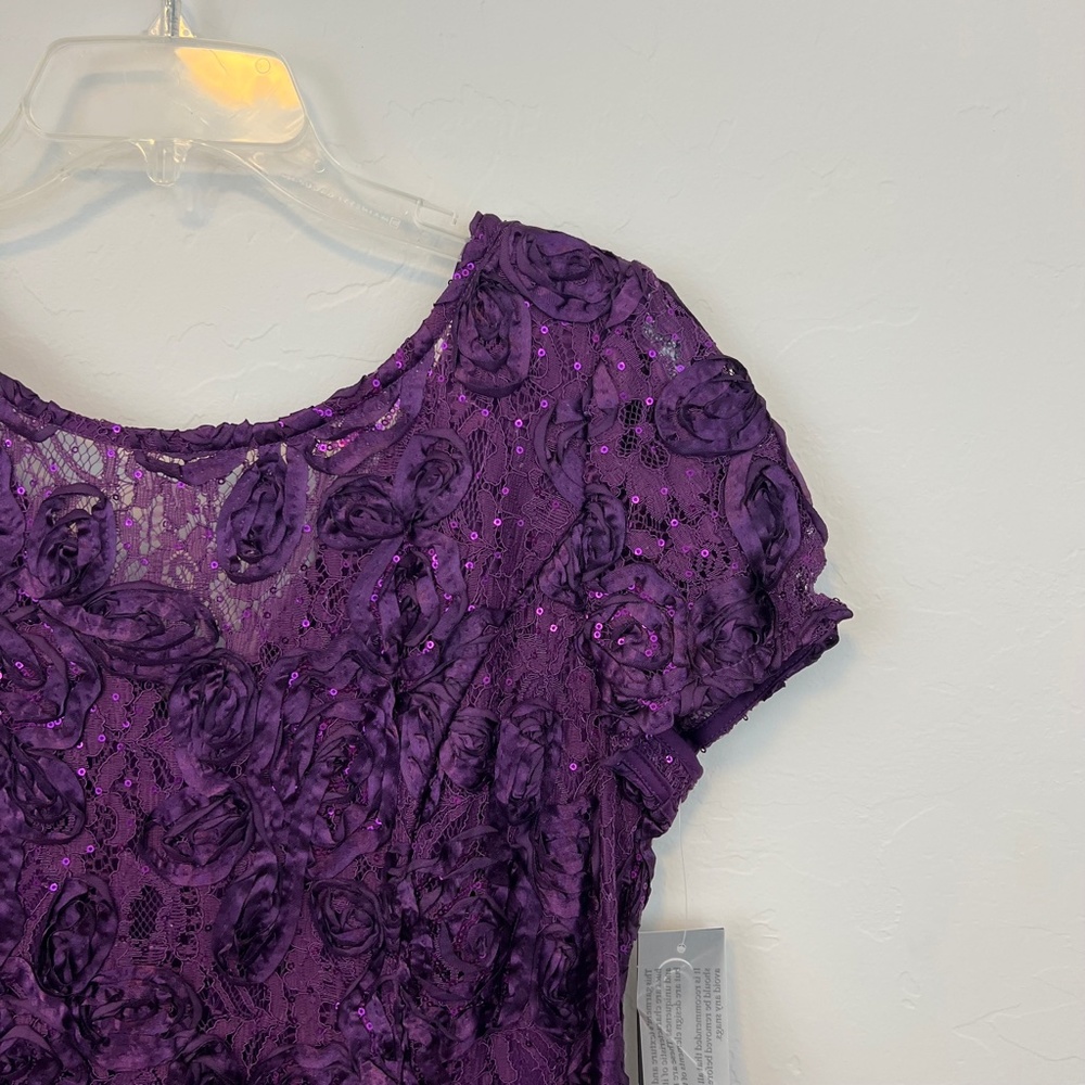 NWT Alex Evenings Formal Dress Rosette A Line Gown - Picture 4 of 15